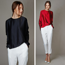 Silk Blouse with Long Sleeves