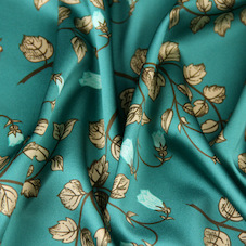 Silk Stretch Satin Printed Fabric 