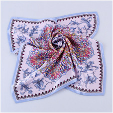 55cm*55cm Silk satin printed square scarf 