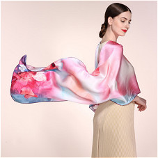 180cm*55cm Silk satin long scarf 