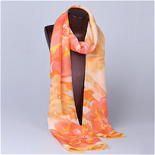 180cm*90cm Silk georgette long scarf   