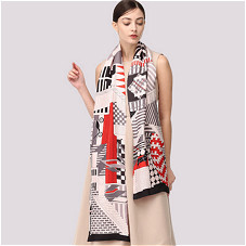 200cm*28cm Double-layer Silk Twill Long Scarf 