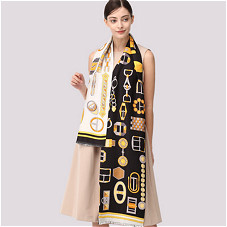 200cm*28cm Double-layer Silk Twill Long Scarf 